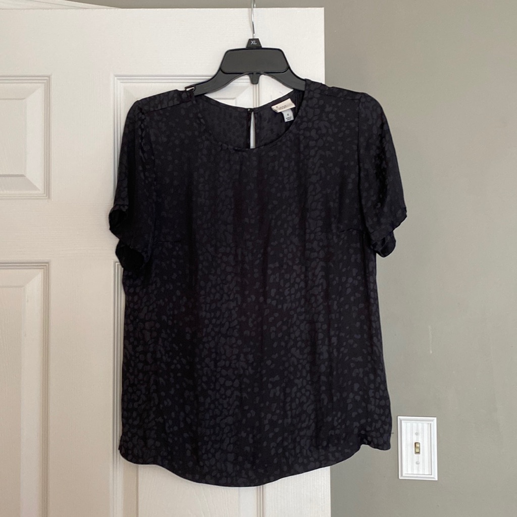 Black Patterned Top